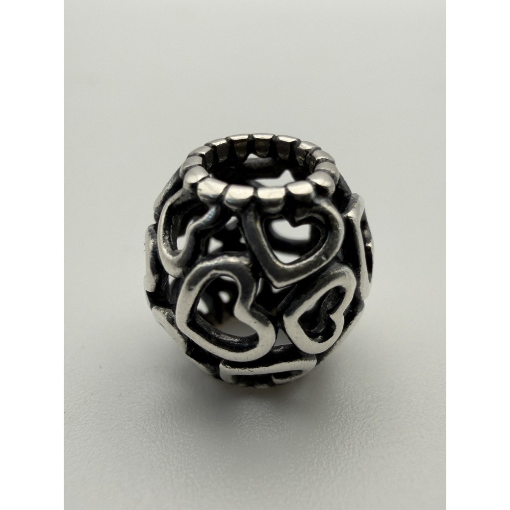 Authentic PANDORA Sterling Silver OPEN YOUR HEART Bead Bracelet Charm 790964